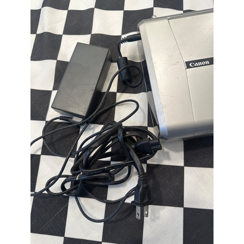 Canon PIXMA iP100 Mobile Inkjet Photo Printer Silver Portable w/ Power Cord read - Picture 2 of 6